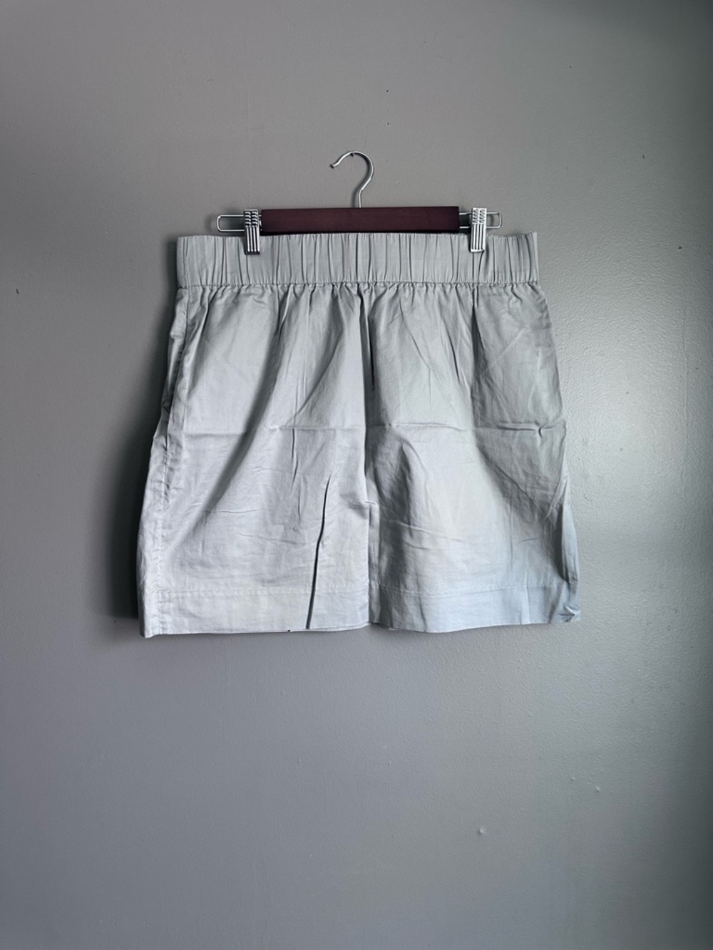 J.Crew Cotton Mini Skirt – Size 8 (Muted Gray/Green)